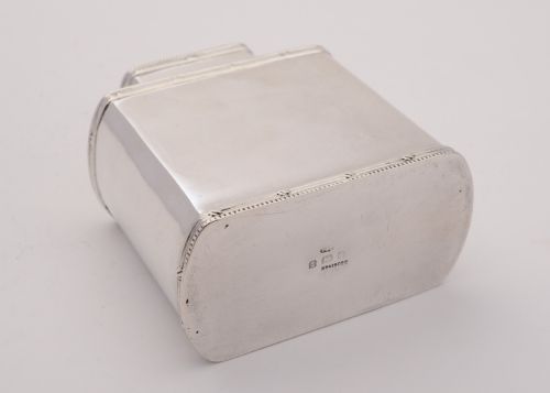 Good Silver Tea Caddy Birmingham 1913