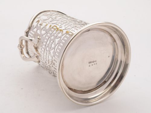 Superb Edwardian silver plated bottle stand c 1905