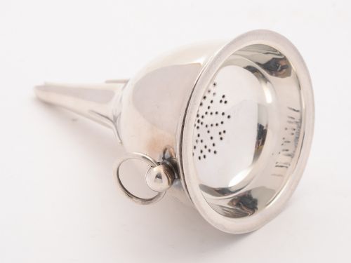 Nice Edwardian silver plated wine funnel circa 1905