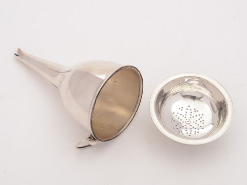 Nice Edwardian silver plated wine funnel circa 1905