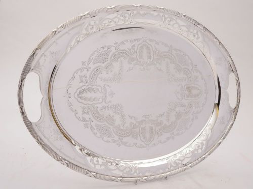 Fabulous Large Edwardian silver plated tray. circa 1905