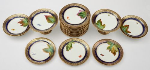 Gorgeous French Porcelain Dessert Set Circa 1900