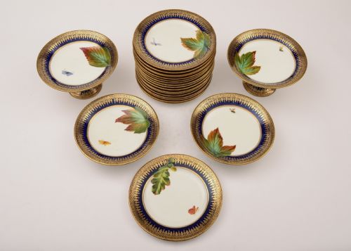 Gorgeous French Porcelain Dessert Set Circa 1900