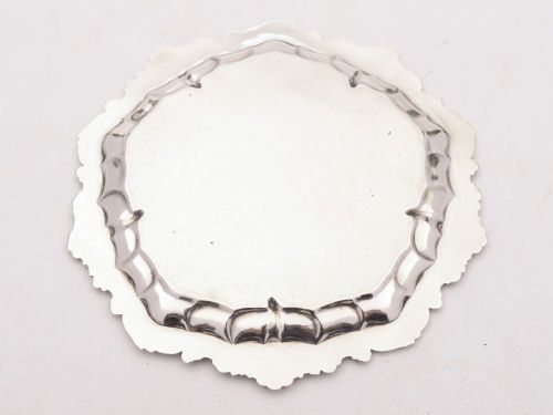 Sweet Edwardian Silver Salver Sheffield 1909