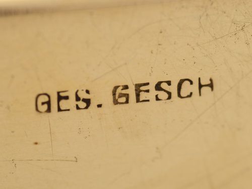 German Arts & Crafts Brass Stamp Box c1900