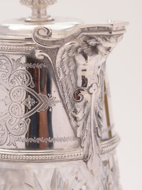 Fabulous Victorian Cut Glass Claret Jug c1890