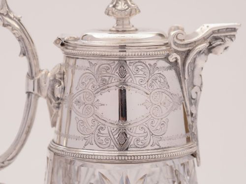 Fabulous Victorian Cut Glass Claret Jug c1890