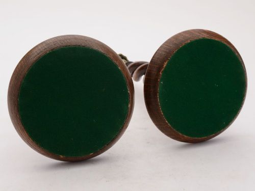 Gorgeous Pair Oak Open Twist Candlesticks circa 1920