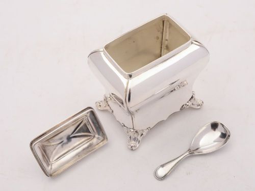 Lovely Georgian Silver Plated Tea Caddy circa 1800