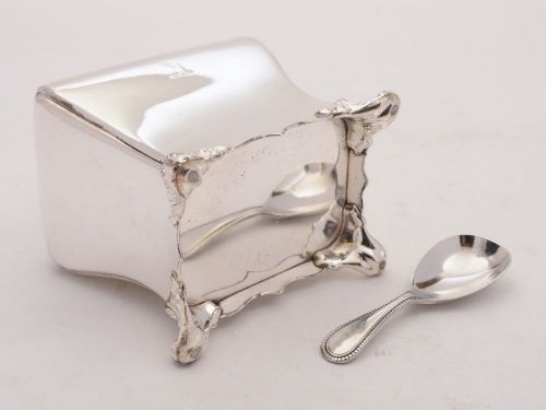 Lovely Georgian Silver Plated Tea Caddy circa 1800