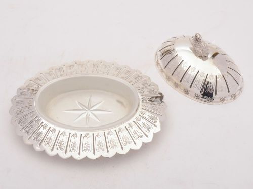 Beautiful Victorian Silver Plated Butter Dish. Circa 1890