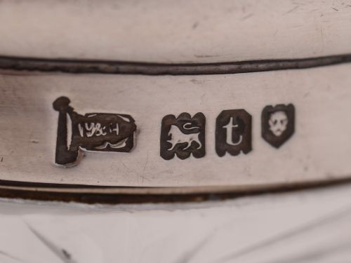 Nice pair of Silver Topped Cut Glass Jars London 1914