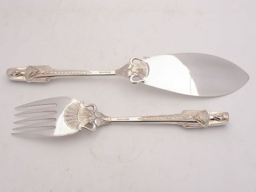 Pair of Elkington Egyptian Style Servers circa 1868