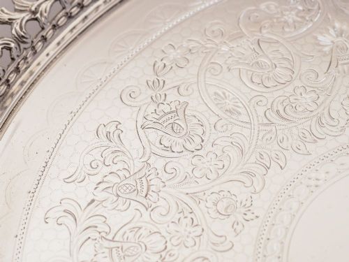 Gorgeous Victorian silver plated salver circa 1880