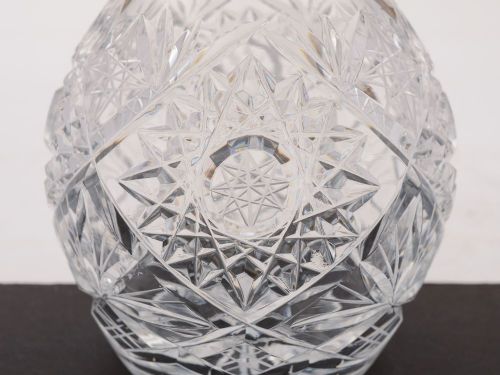 Pair of elegant cut glass decanters circa 1930