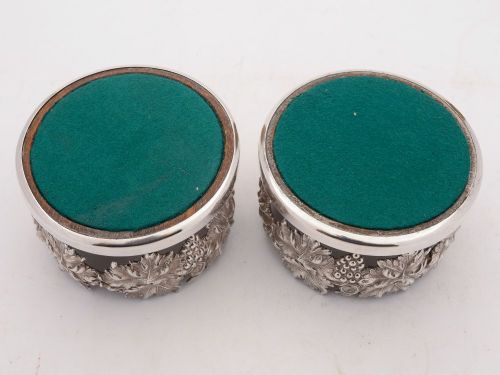 Fabulous pair of Victorian Silver Plated Coasters circa 1880