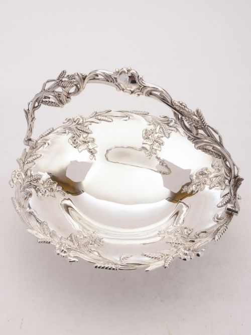 Fabulous Victorian Silver Plated Bread Basket circa 1880