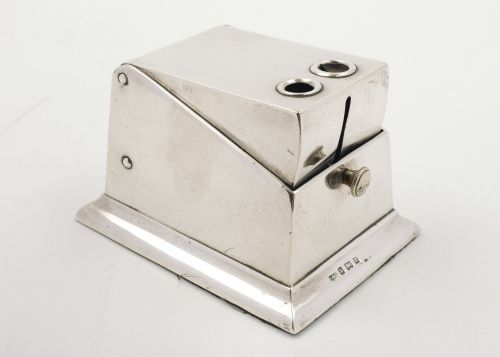 A Good Victorian Silver Table cigar Cutter Birmingham 1900