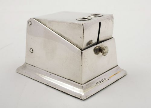 A Good Victorian Silver Table cigar Cutter Birmingham 1900