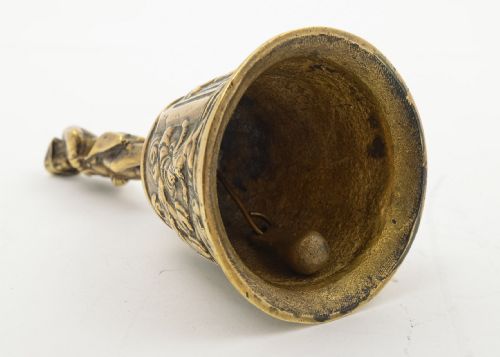 Unusual French Napoleon Brass Table Bell. Circa 1900