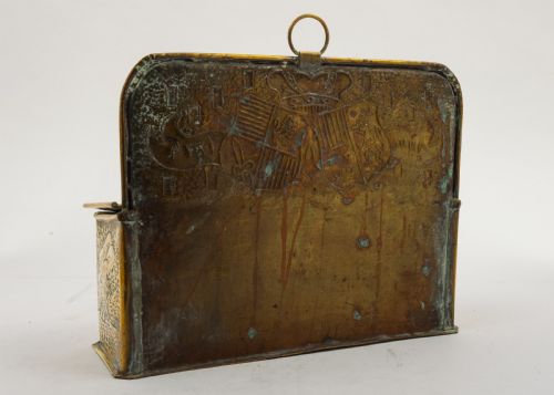 Unusual Arts & Crafts Brass Candle Box. Circa 1900
