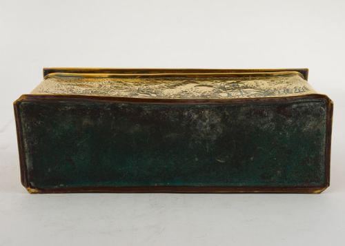 Unusual Arts & Crafts Brass Candle Box. Circa 1900