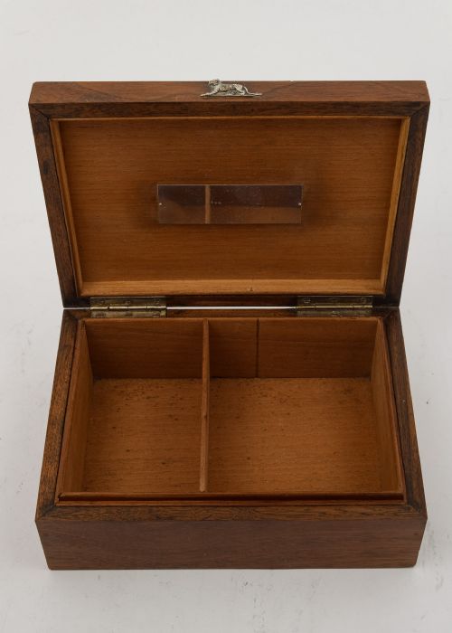 Super Walnut & Silver Cigar Box- London 1935
