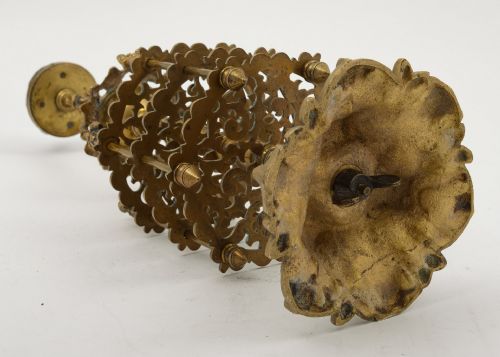 Unusual French Brass Cotton Reel Holder - circa 1880