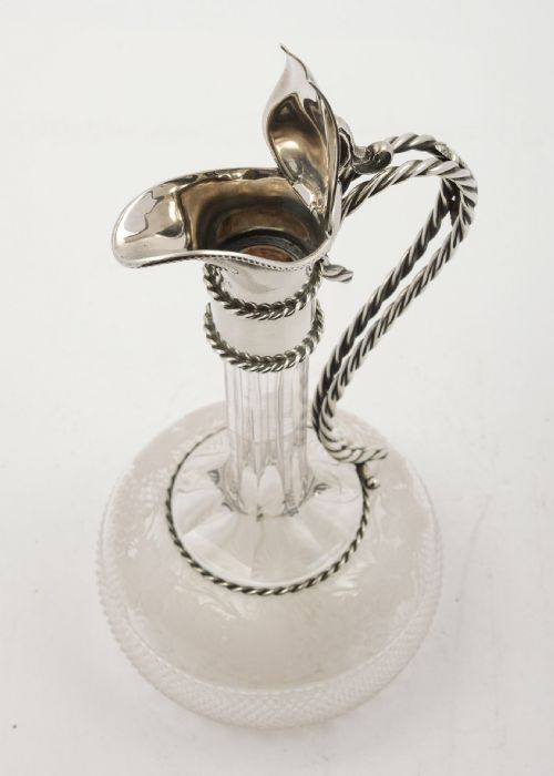 Elegant Edwardian Glass Claret Jug - circa 1905