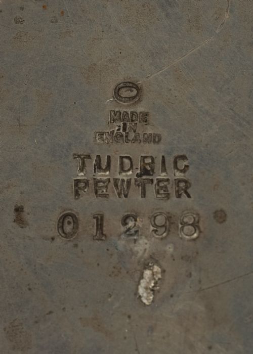 A nice pair of Liberty Pewter & Oak Candlesticks - circa 1920