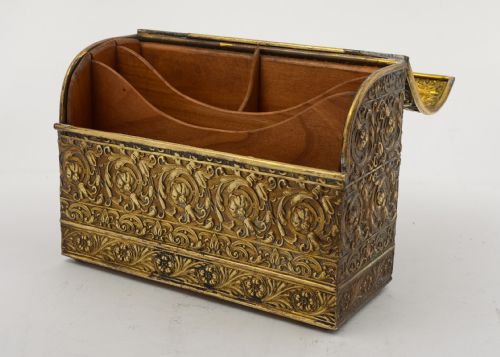 Decorative Brass English Art Nouveau Document Box - circa 1900