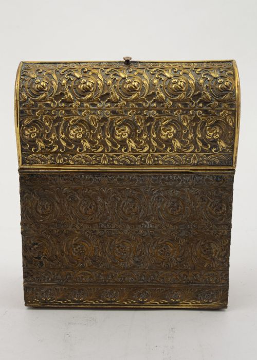 Decorative Brass English Art Nouveau Document Box - circa 1900