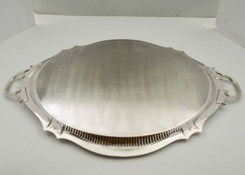 Lovely Victorian Silver Plated Butlers Serving Tray - circa 1890