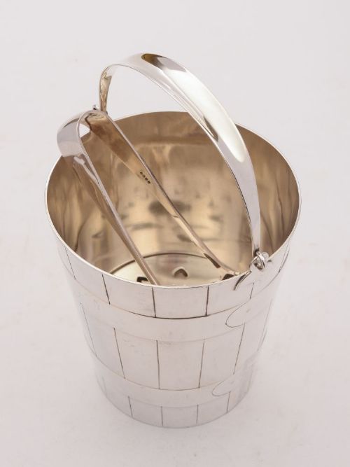 Gorgeous Edwardian Silver Plated Ice Bucket & Tongs - circa 1905