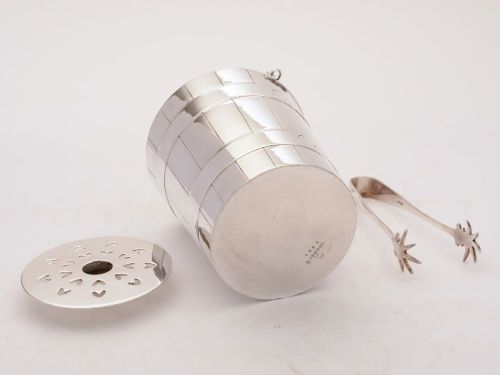 Gorgeous Edwardian Silver Plated Ice Bucket & Tongs - circa 1905