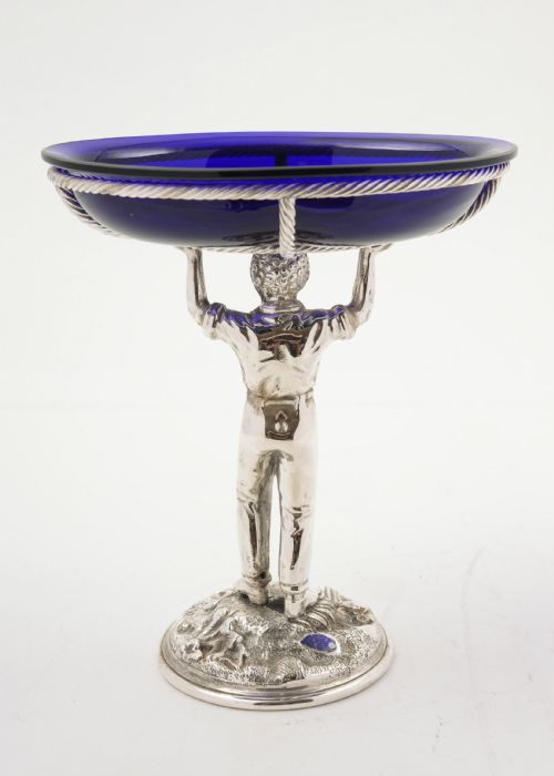 Lovely Colonial Style Serving Dish with Standing Figure - circa 1905