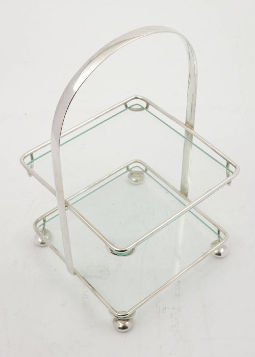 Super Art Deco two Tier Silver plated Cake Stand - circa 1930