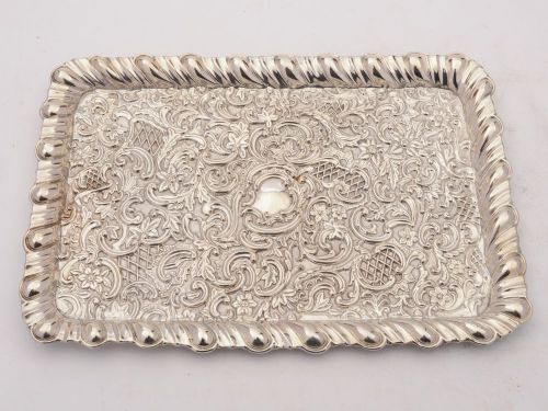 Victorian Silver Dressing Table Tray - Birmingham 1895