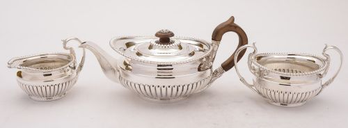 Unusual Silver Plated Snake Handle Tea Set - Circa 1920
