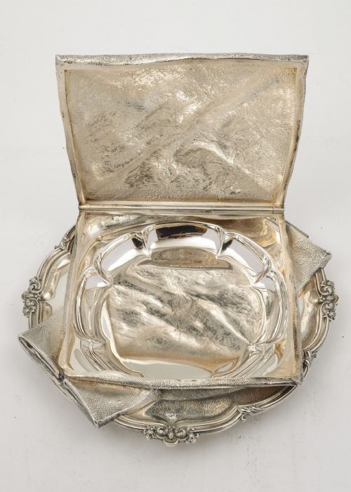 Rare & Fabulous Silver Plated Victorian Napkin Box - circa 1860