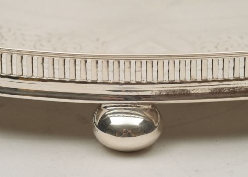 Elegant Edwardian Silver Plated Gallery Tray - Circa 1905