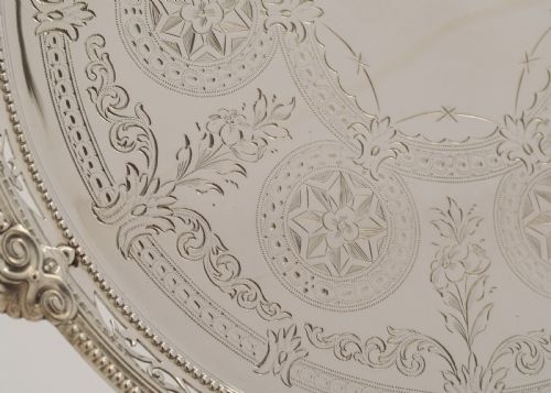 Pretty Victorian Silver Plated Salver - circa 1890