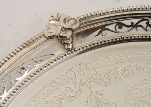 Pretty Victorian Silver Plated Salver - circa 1890