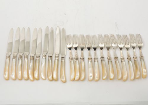 Gorgeous Edwardian Silver Dessert / Fruit Set - Sheffield 1905