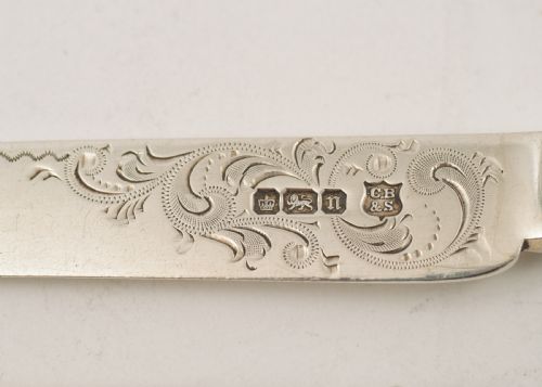 Gorgeous Edwardian Silver Dessert / Fruit Set - Sheffield 1905