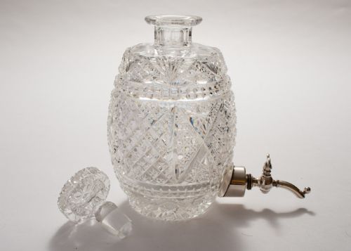 Fabulous Victorian Glass Spirit Barrel - circa 1880