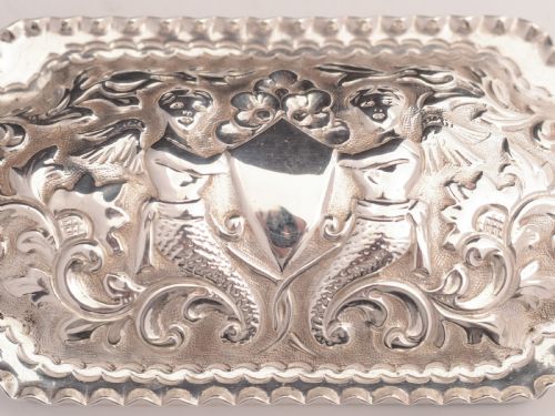 Gorgeous Victorian Silver Plated Trinket Box - circa 1890