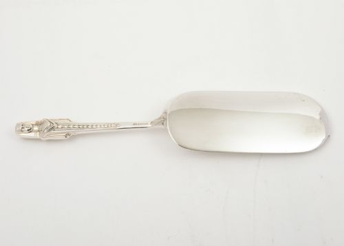 Unusual Victorian Silver Plated Crumb Scoop - 1870