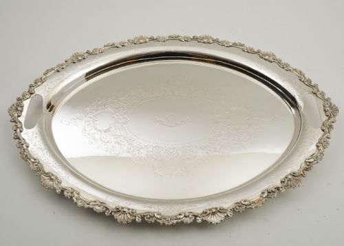 Lovely Victorian Irish Silver Plated Tray - circa 1880