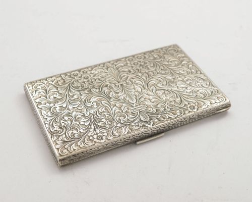 Superb Italian 800 Silver Cigarette Case - circa 1930
